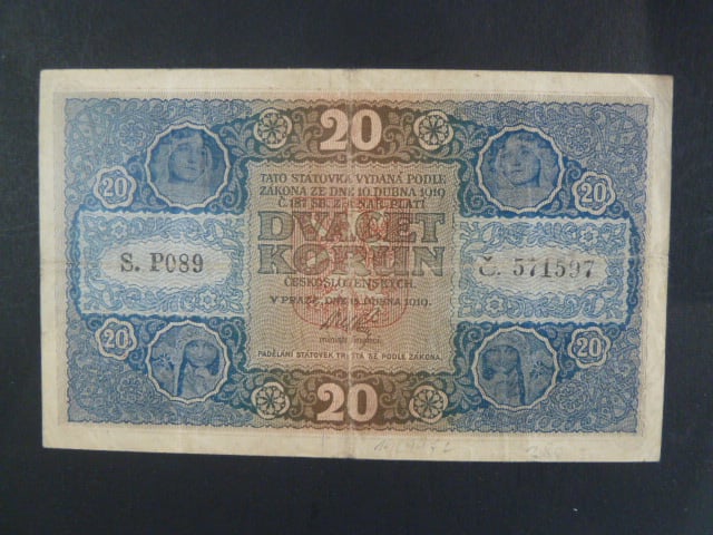 20 Kč 1919 série P 089
