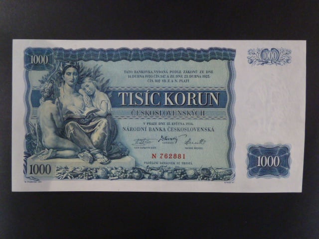 1000 Kč 25.5.1934, série N