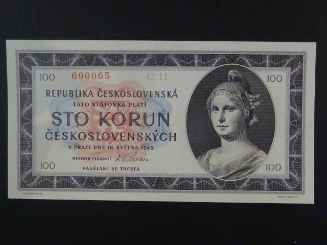 100 Kčs 1945 série C 11