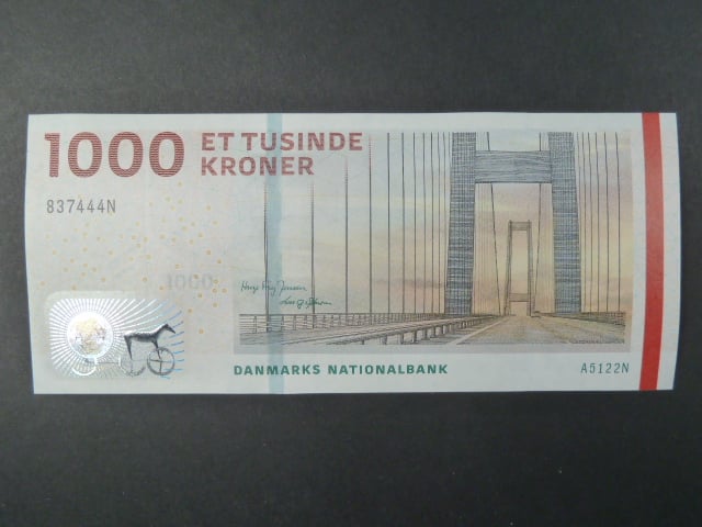 1000 Kroner 2012, podpis "Lars Gerrild Sorensen"/"Hugo Frey Jensen", BNB. B939b