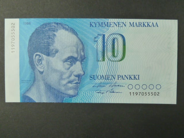 10 Markkaa / Mark 1986, var. podpisů, BNB. B397a