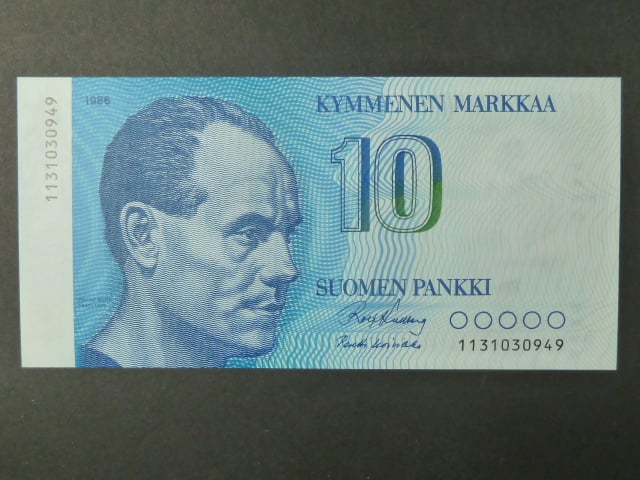 10 Markkaa / Mark 1986, var. podpisů, BNB. B397a