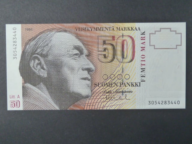 50 Markkaa / Mark 1986 var. podpisů, BNB. B403a