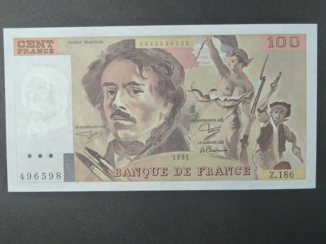 100 Francs 1991, BNB. B1011q, Pi. 154e