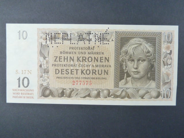 10 K 1942 série 17 N, perf. NEPLATNÉ