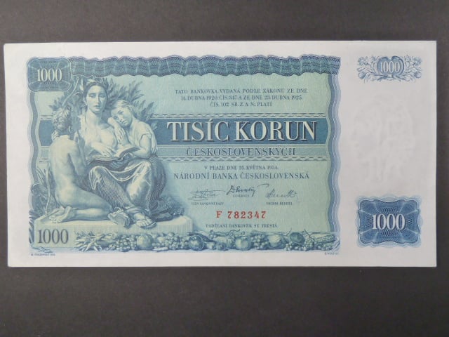 1000 Kč 25.5.1934, série F