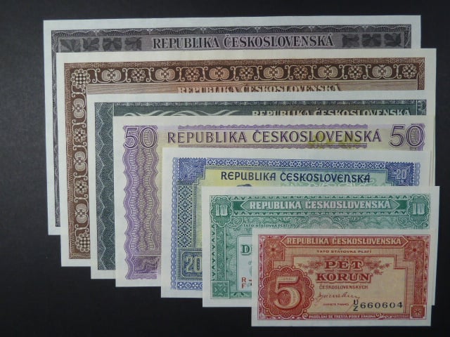 sada 5 -1000 Kčs 1945 vše perf. "3md"