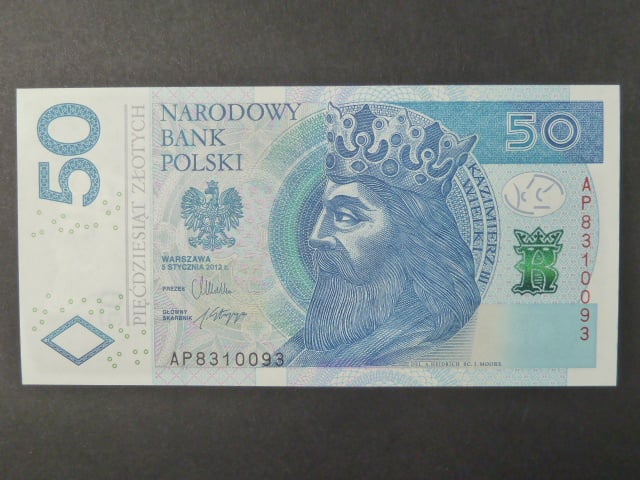 50 Zlotych 2012 série AP, BNB. B861a