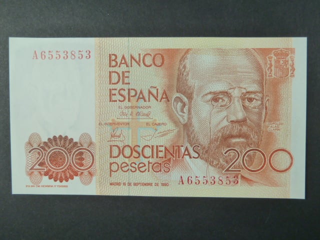 200 Pesetas 1980, série A, BNB. B622a