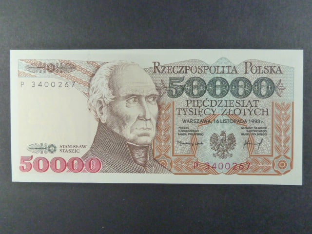50.000 Zlotych 16.11.1993 série P, BNB. B849a