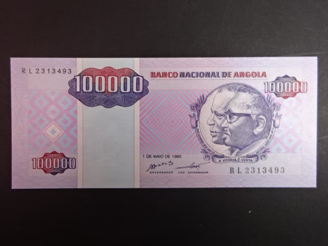 ANGOLA, 100.000 Kwanzas 1995, BNB. B530a