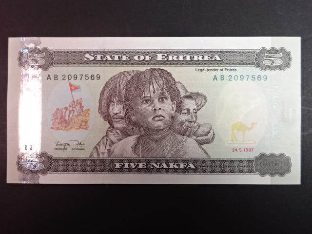 ERITREA, 5 Nakfa 1997, BNB. B102a
