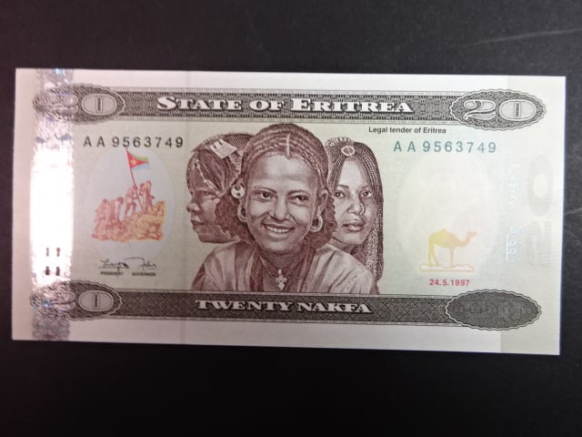 ERITREA, 20 Nakfa 1997, BNB. B104a