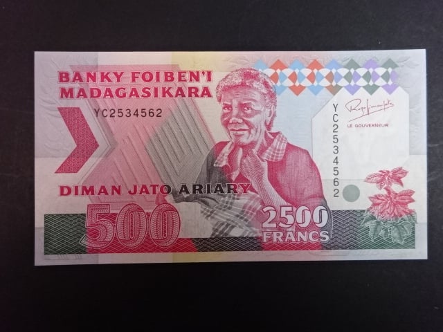MADAGASKAR, 2500 Francs 1993, BNB. B309a