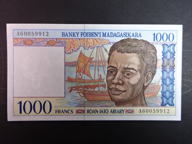 MADAGASKAR, 1000 Francs 1994, BNB. B312a