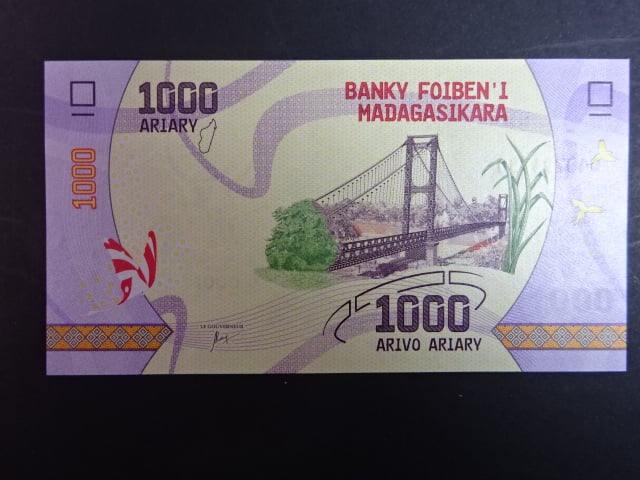 MADAGASKAR, 1000 Ariary 2017, BNB. B335a