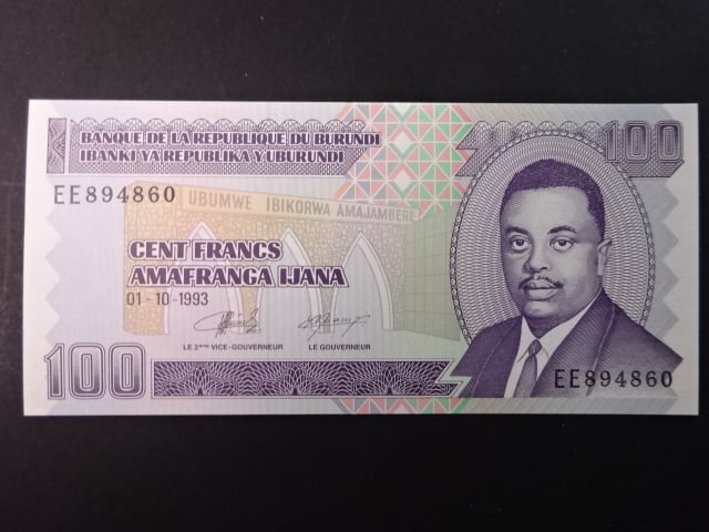 BURUNDI, 100 Francs 1993, BNB. B223a