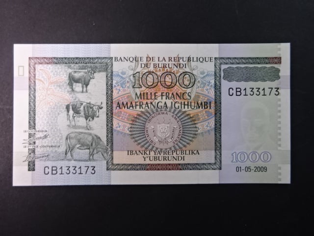 BURUNDI, 1000 Francs 2009, BNB. B233a