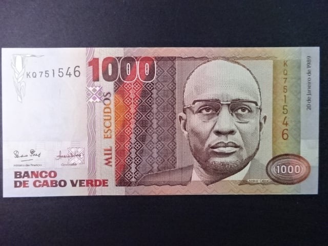 KAPVERDY, 1000 Escudos 1989, BNB. B207a