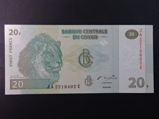 KONGO, 20 Francs 2003 JA/E, BNB. B313a