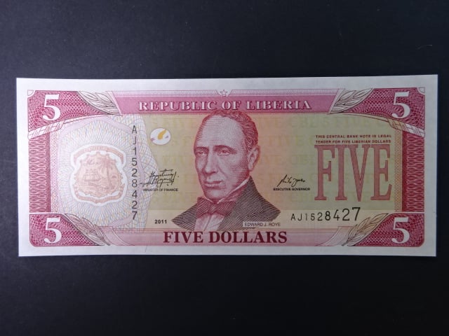 LIBÉRIE, 5 Dollars 2011, BNB. B306f