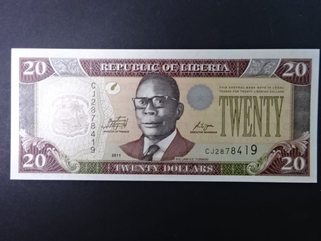 LIBÉRIE, 20 Dollars 2011, BNB. B308f