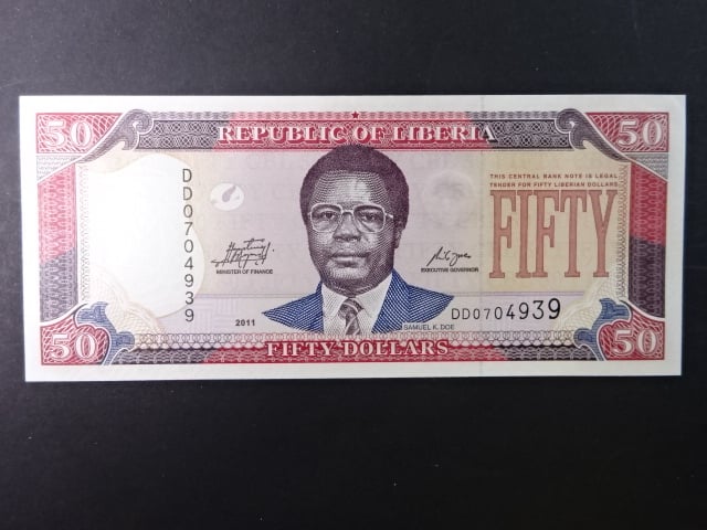 LIBÉRIE, 50 Dollars 2011, BNB. B309e