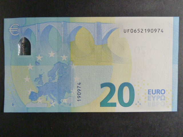 20 Euro 2015 s.UF, Francie, podpis Mario Draghi, U027
