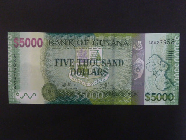GUYANA, 5000 Dollars 2013, BNB. B118a, Pi. 40