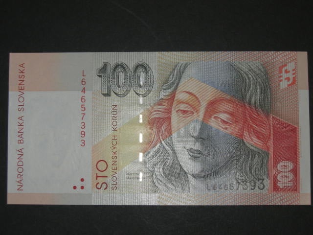 100 Sk 1.7.1999 s. L, Baj. SK 8d, Pi. 25c