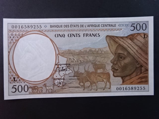STŘEDNÍ AFRIKA-GABON, 500 Francs 2000 L, BNB. B101Le