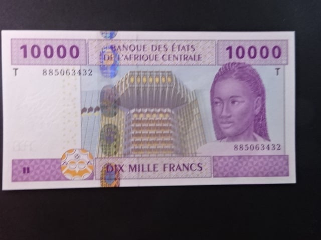 STŘEDOAFRICKÉ STÁTY-KONGO, 10000 Francs 2002 T, BNB. B110Tc