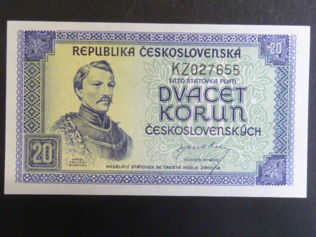 20 Kčs 1945 série KZ