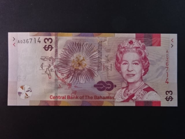 BAHAMY, 3 Dollars 2019, BNB. B350a