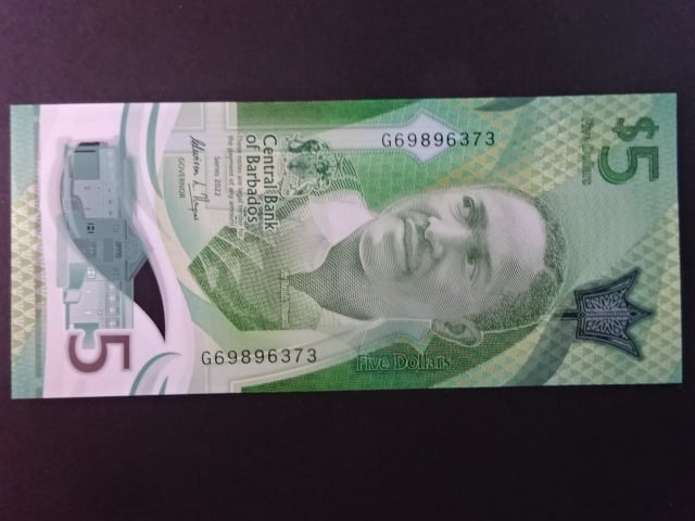 BARBADOS, 5 Dollars 2022, BNB. B240a