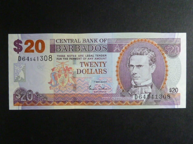 BARBADOS, 20 Dollars 2007, BNB. B228a, Pi. 69