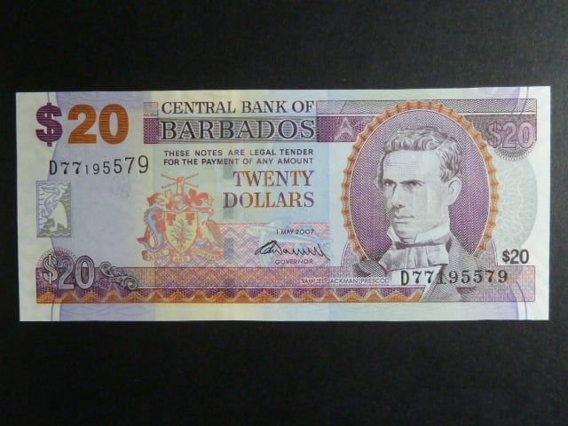 BARBADOS, 20 Dollars 2007, BNB. B228b, Pi. 69