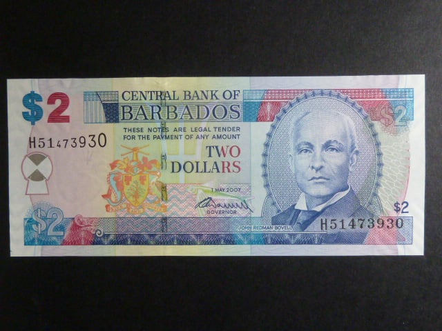 BARBADOS, 2 Dollars 2007, BNB. B225b, Pi. 66