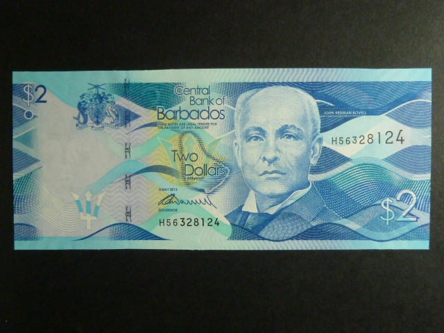 BARBADOS, 2 Dollars 2013, BNB. B232a, Pi. 73