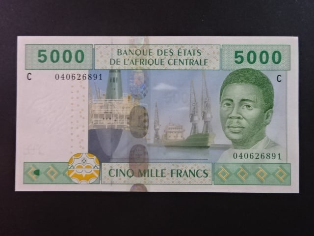 STŘEDOAFRICKÉ STÁTY-ČAD, 5000 Francs 2002 C, BNB. B109Ca
