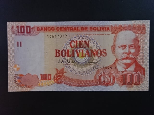 BOLÍVIE, 100 Bolivianos 2001, BNB. B410a, Pi. 240