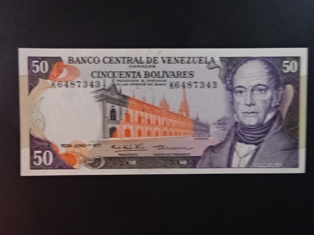 VENEZUELA, 50 Bolívares 1977, BNB. B331d, Pi. 54