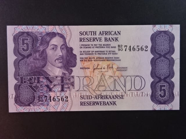 JIŽNÍ AFRIKA, 5 Rand 1990, BNB. B748e, Pi. 119