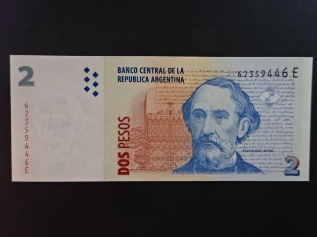 ARGENTINA, 2 Pesos 2005, BNB. B405c, Pi. 352
