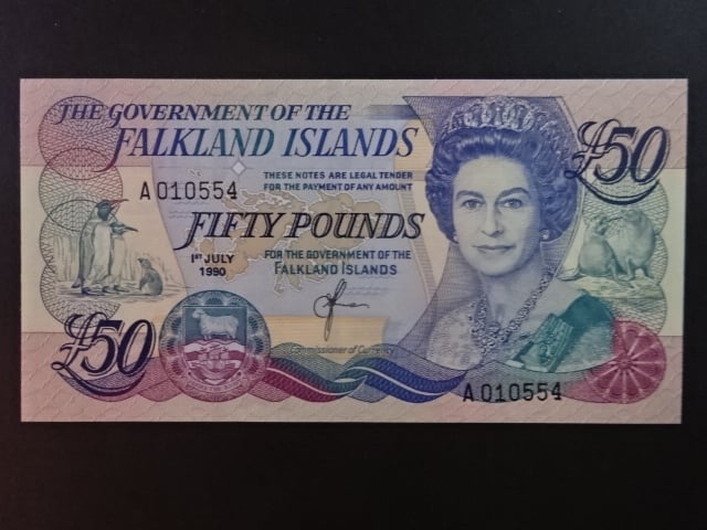 FALKLANDY, 50 Pounds 1990, BNB. B222a, Pi. 16