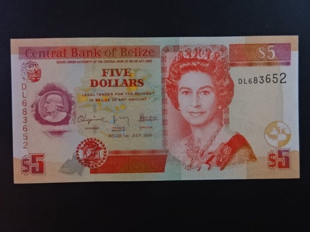 BELIZE, 5 Dollars 2009, BNB. B325d, Pi. 67