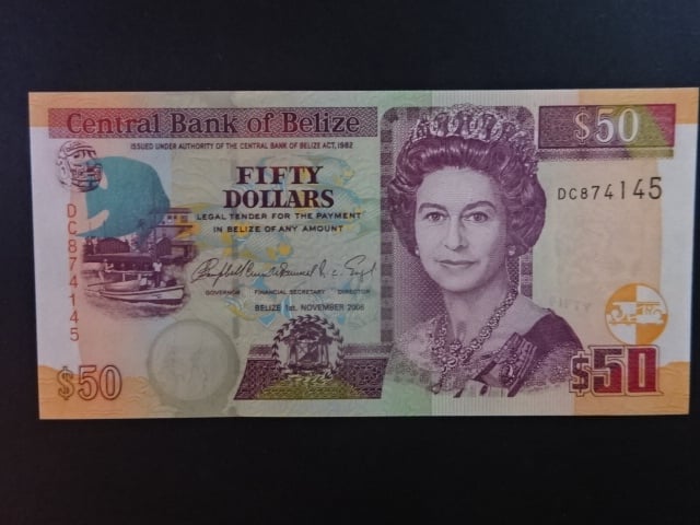BELIZE, 50 Dollars 2006, BNB. B328b, Pi. 70
