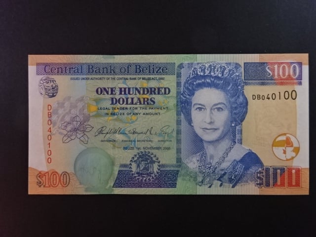 BELIZE, 100 Dollars 2006, BNB. B329b, Pi. 71