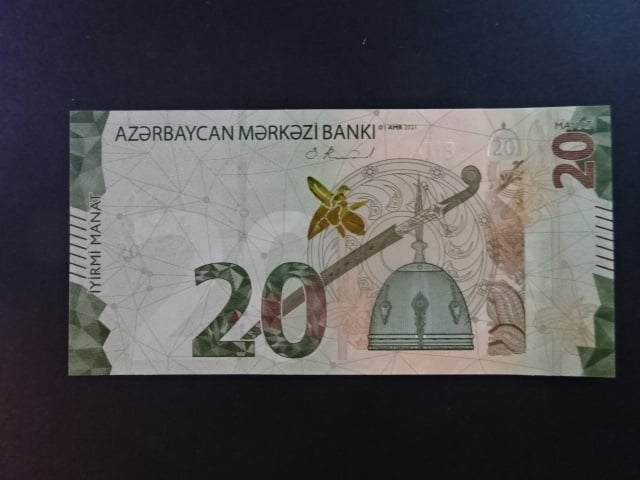 AZERBAJDŽÁN, 20 Manat 2021, BNB. B411a