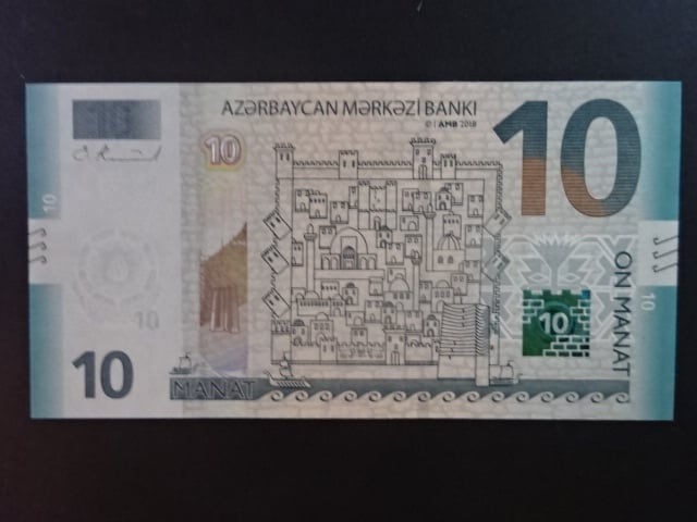 AZERBAJDŽÁN, 10 Manat 2018, BNB. B403a